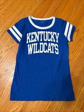 Kentucky Wildcats Girls' Blue Ringer Tee